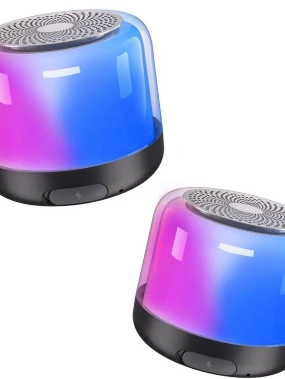2 X BUGANI Color Changing Portable Wireless Speakers 6 Color LED Lighting Themes